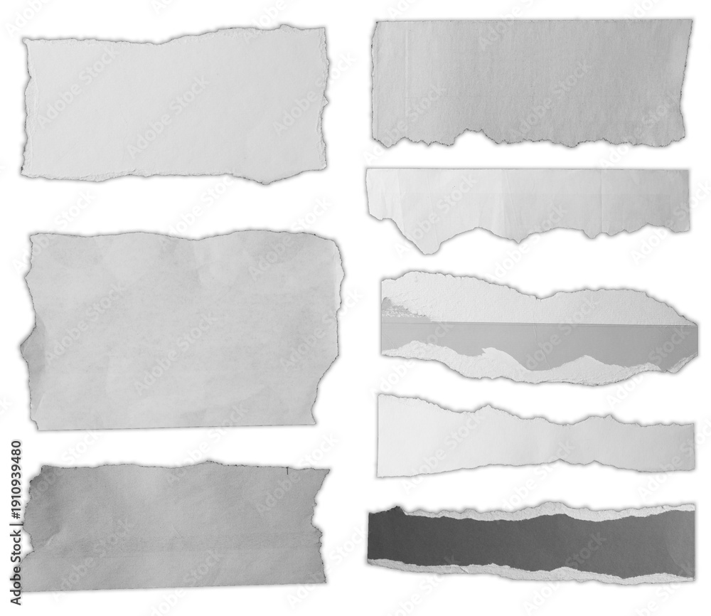 Fototapeta premium Torn pieces of paper