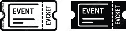 Obraz na płótnie Event Ticket Icons