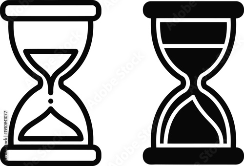 Hourglass Time Concept Icons