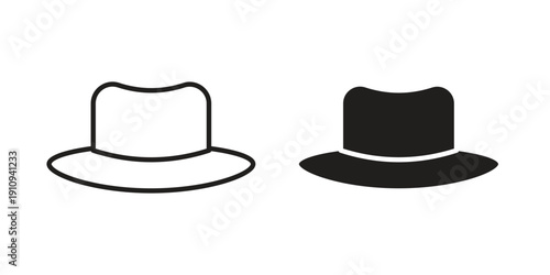 Hat icon illustrations. Pack of vector icons for ui ux