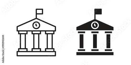 Institute icon illustrations. Pack of vector icons for ui ux