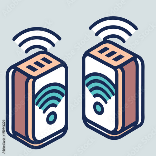 logo vector icon art  modern illustration wireless speaker minimalist electron