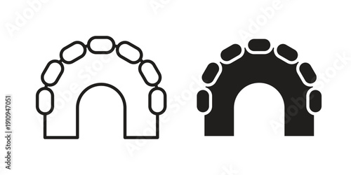 Maxilla icon illustrations. Pack of vector icons for ui ux