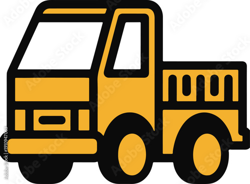 vector yellow truck