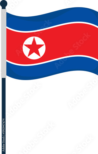 Free Download north korean flag - GFXLoad