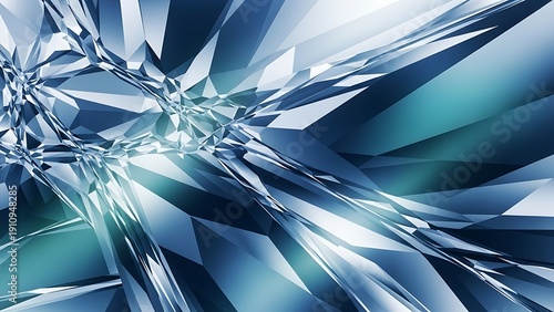 Wallpaper Mural Luxurious diamond fractured surface reflecting light in various shades of blue and white Torontodigital.ca