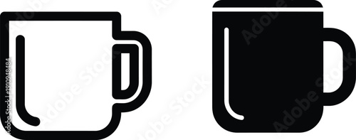 Coffee Mugs Icon Set