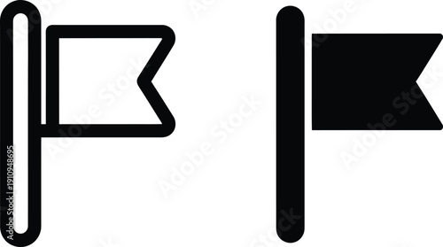 Flag icons for marking or indicating locations