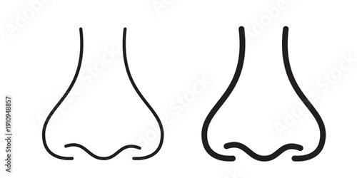 Nose icon illustrations. Pack of vector icons for ui ux