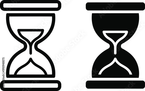 Hourglass Time Concept Icons
