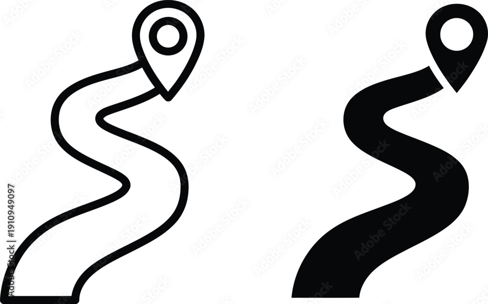 Obraz premium Map Pin Location Icons