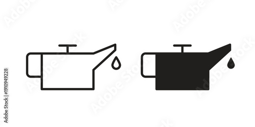 Oil can icon illustrations. Pack of vector icons for ui ux