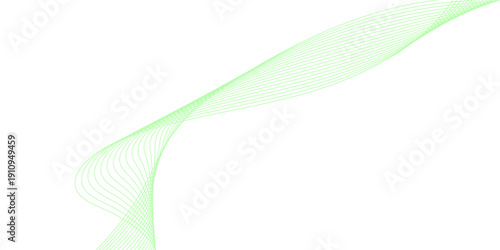 An abstract green wave design featuring natural curves and light motion lines creates a professional eco-friendly vector illustration template for a modern business wallpaper backdrop