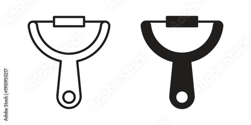 Peeler icon illustrations. Pack of vector icons for ui ux