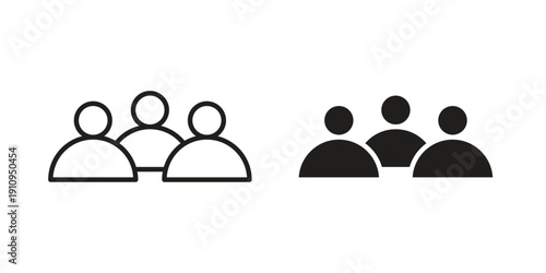 people icon illustrations. Pack of vector icons for ui ux