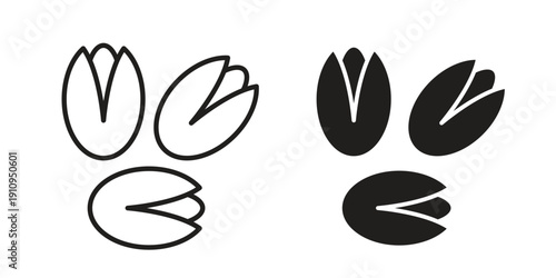 Pistachio icon illustrations. Pack of vector icons for ui ux