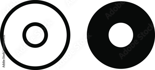 Black and White Circle Shapes