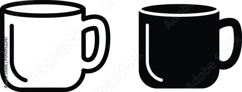 Coffee Mugs in Black and White