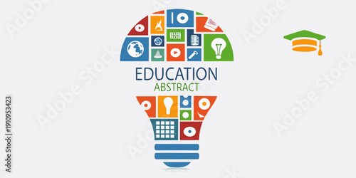 Abstract lightbulb design representing education and learning concepts