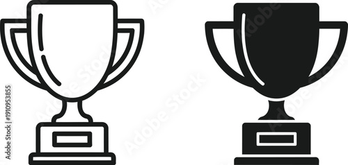 Trophy icons for winners and champions