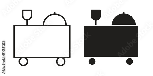 Room service icon illustrations. Pack of vector icons for ui ux