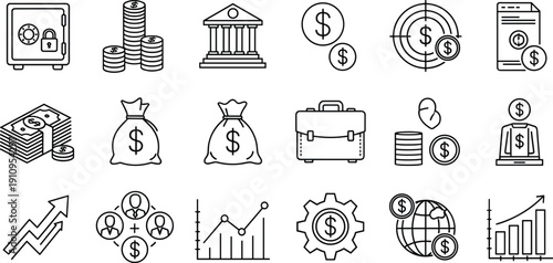 Communication Collaboration Line Icon Set Featuring Speech Bubbles Video Conferencing Support Chat Bots Group Discussion Public Speaking Messaging Social Networking Interaction