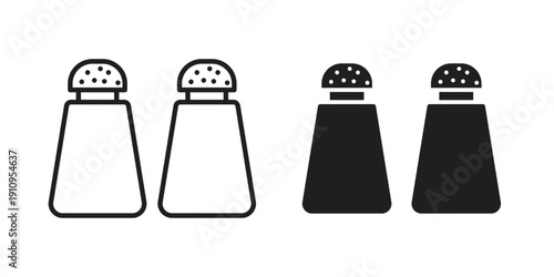 Salt and pepper icon illustrations. Pack of vector icons for ui ux