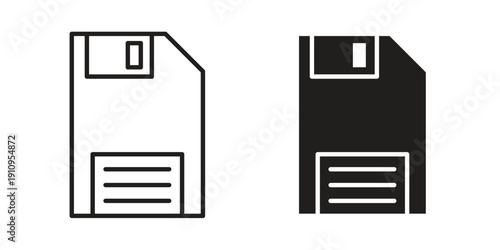 Save file icon illustrations. Pack of vector icons for ui ux