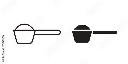 Scoop icon illustrations. Pack of vector icons for ui ux