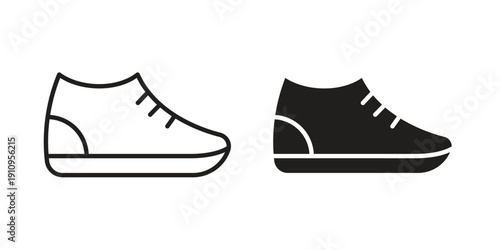 Shoes icon illustrations. Pack of vector icons for ui ux