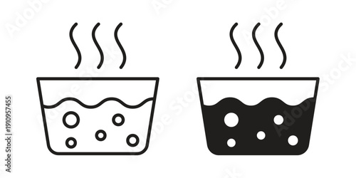 Soak icon illustrations. Pack of vector icons for ui ux