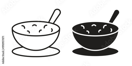 Sour soup icon illustrations. Pack of vector icons for ui ux
