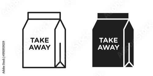 Take away icon illustrations. Pack of vector icons for ui ux