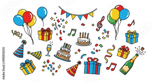 Colorful Party Supplies and Decorations.