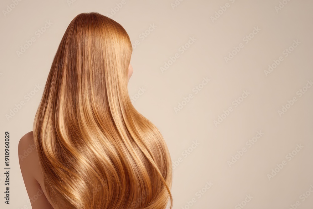 Fototapeta premium Elegant hair care concept with glossy texture