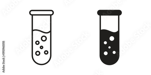 Test tube icon illustrations. Pack of vector icons for ui ux