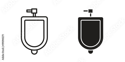 Urinal icon illustrations. Pack of vector icons for ui ux