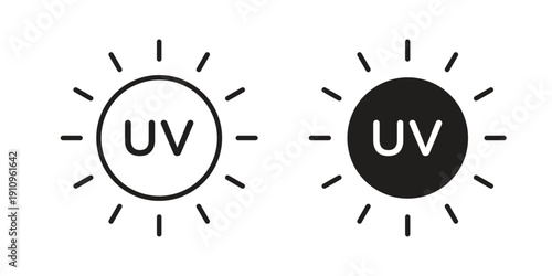 UV icon illustrations. Pack of vector icons for ui ux