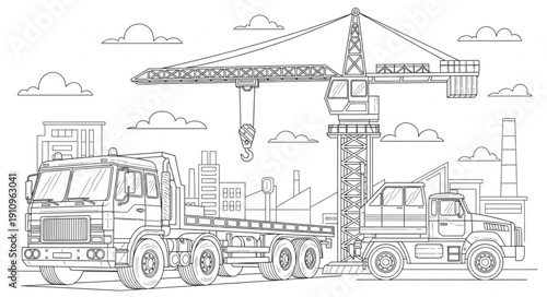 Crane Heavy Machinery Construction Equipment.