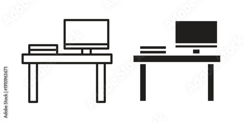 Workspace icon illustrations. Pack of vector icons for ui ux