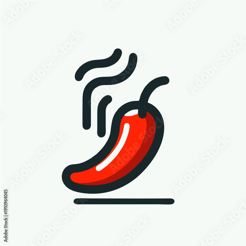 Illustration of red and green hot chili peppers with a spicy fresh vegetable theme in vector style