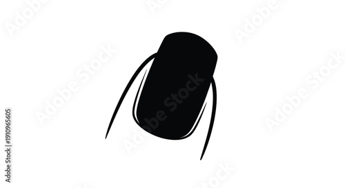 Abstract beetle form with delicate antennae a striking silhouette