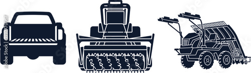 Pickup Truck Front View Combine Harvester And Agricultural Vehicle Keywords: pickup truck, combine harvester, agricultural vehicle
