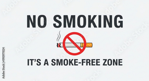 No smoking sign with red circle and line through cigarette