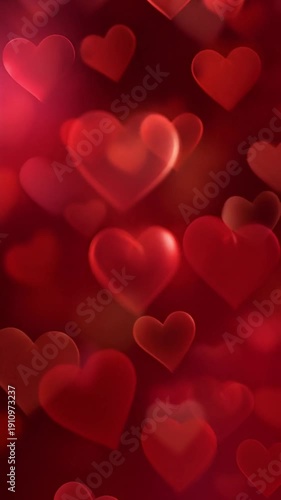 Wallpaper Mural Soft Focus Red Hearts Background for Love, Romance, and Celebration Themes, Ideal for Valentine's Day, Weddings, or Affectionate Moments and Events Torontodigital.ca