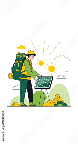 Eco-Friendly Traveler Harnesses Solar Power For Sustainable Adventures