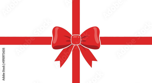Elegant Red Ribbon Bow Decoration For Gifts And Celebrations