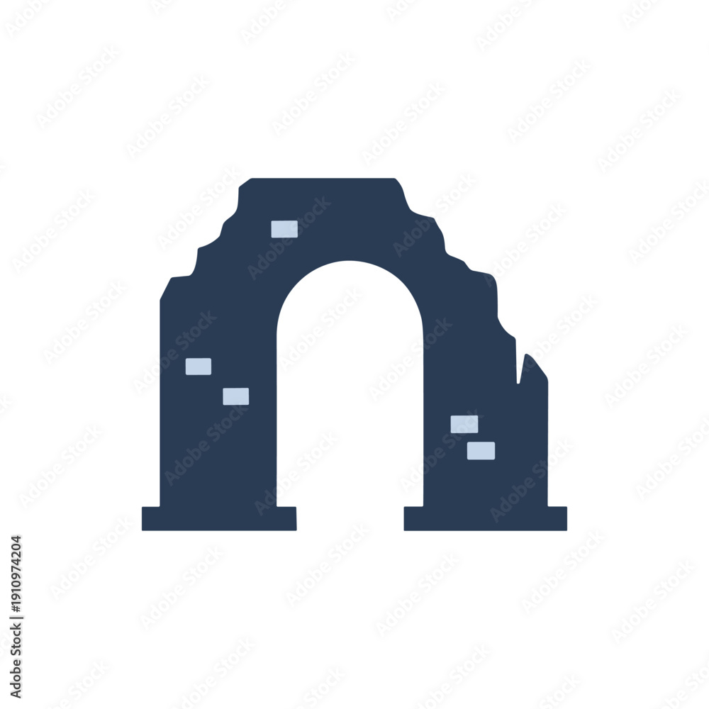Fototapeta premium Ancient Archway Icon Simple Design Element.