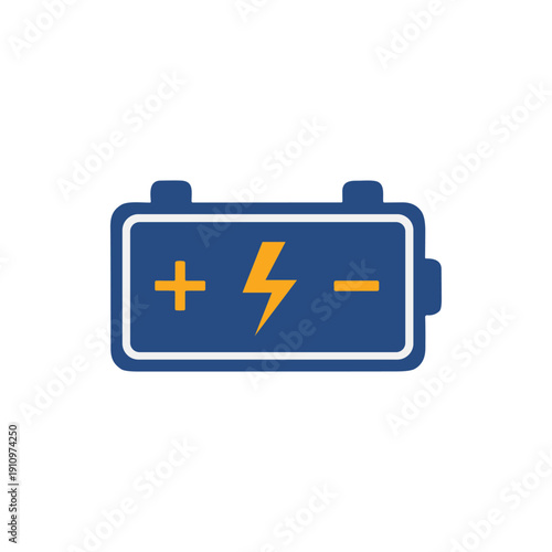 Battery Icon with Charging Symbol.