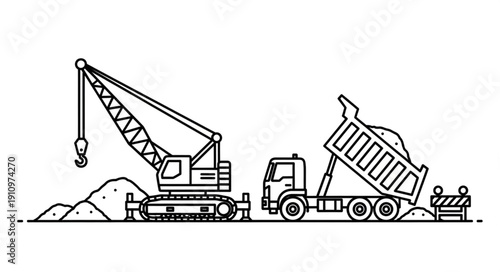 Crane Truck Construction Equipment Machinery.